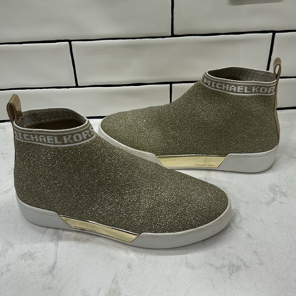 MICHAEL KORS GROVER Slip-On Sneakers Metallic Size: 7 - Picture 8 of 16